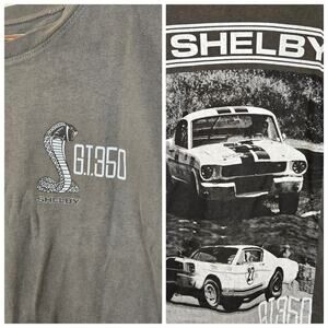 Shelby Cobra GT350 Grey Licensed Graphic T Shirt XL Vintage Cars Sportscar NEW